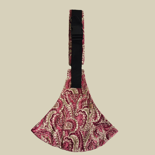 Hamaka Pink Floral — porteo ergonómico para niños desde 9 meses, hecho en Chile